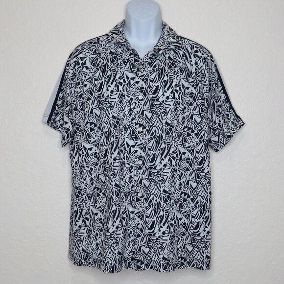 Murano* Men's Short Sleeve Button Down Straight Hem BOHO Slim Fit Shirt~ XL - Picture 1 of 11